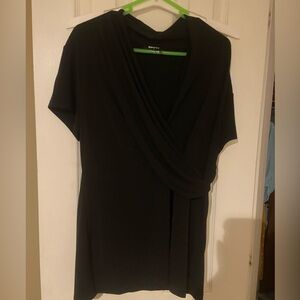 DKNY Women Wrap Spandex Classic Preppy Blouse NWOT